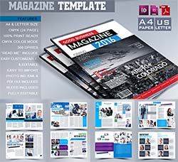 indesign模板－商业杂志/招生简章(24页)：Multipurpose Magazine Template